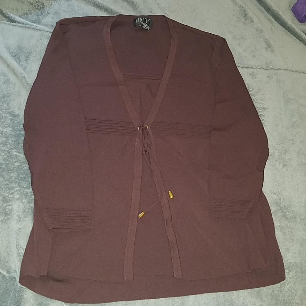Brown Cardigan/Tank Combo